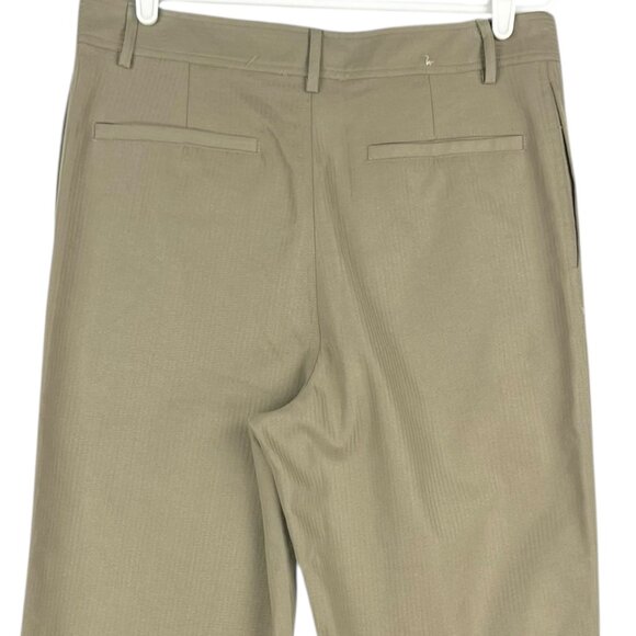 Express x Rachel Zoe Men Striped Green Stretch Pant 32x32 Flat Slim Straight Leg - Picture 4 of 11